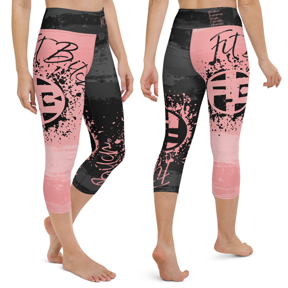 Fit Bitch - Yoga Capris - Yin Yang Pastels